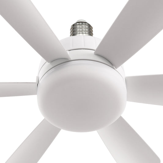 18 in. Indoor White Standard Ceiling Fan with Adjustable White Integrated LED Flush Mount Light