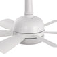 18 in. Indoor White Standard Ceiling Fan with Adjustable White Integrated LED Flush Mount Light