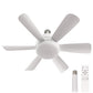 18 in. Indoor White Standard Ceiling Fan with Adjustable White Integrated LED Flush Mount Light