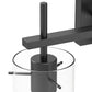 20 in. 3-Light Bathroom Fixture,Matte Black Metal Vanity Light with Clear Glass Shades, Modern Bathroom Lighting