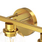 19 in. 3-Light Gold Bathroom Vanity Light, LED Interior Powder Room Lighting with Clear Globe Shades