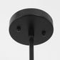 5-Light Black Pendant Light with Clear Glass Shades - Adjustable Modern Chandelier for Living Room or Foyer