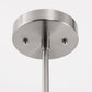 5-Light Nickel Pendant Light with Clear Glass Shades - Adjustable Chandelier for Dining Room, Kitchen, or Foyer