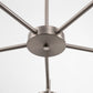 5-Light Nickel Pendant Light with Clear Glass Shades - Adjustable Chandelier for Dining Room, Kitchen, or Foyer