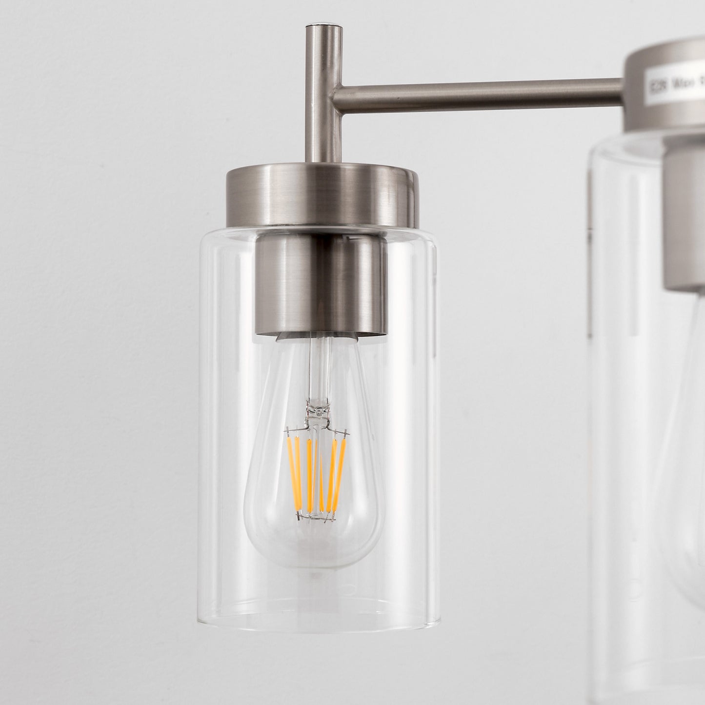 5-Light Nickel Pendant Light with Clear Glass Shades - Adjustable Chandelier for Dining Room, Kitchen, or Foyer