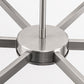 6-Light Brushed Nickel Farmhouse Chandelier - Clear Glass Shade Pendant Light Fixture for Living Room or Dining Room