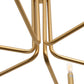 28 in. 6-Light Gold Farmhouse Rustic Candle Ceiling Chandelier Light, Adjustable Height for Dining Room