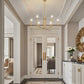 28 in. 6-Light Gold Farmhouse Rustic Candle Ceiling Chandelier Light, Adjustable Height for Dining Room