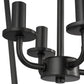 8 in. 4-Light Black Geometric Open Cage Pendant Light, Chandelier for Dining Room, House Foyer