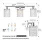 Crystal Bathroom Light fixtures Or 3 Light Wall Sconces Matte Black Round Base with Modern Style Crystal Pendant (Sliver)