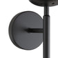 5.91 in. 1-Light Black Modern Globe Wall Sconce with Frosted Glass Shade for Bedroom Hallway