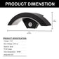 YANSUN 1-Light Black Arc Modern Motion Sensing Dusk-to-Dawn Indoor/Outdoor 18W Integrated LED Wall Lantern