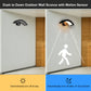 YANSUN 1-Light Black Arc Modern Motion Sensing Dusk-to-Dawn Indoor/Outdoor 18W Integrated LED Wall Lantern