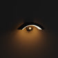 YANSUN 1-Light Black Arc Modern Motion Sensing Dusk-to-Dawn Indoor/Outdoor 18W Integrated LED Wall Lantern