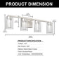 26 in. 28-Watt 4-Light Brushed Nickel Crystal LED Integrated Vanity Light for Bathroom, 3000/4000/6000K Adjustable