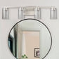 26 in. 28-Watt 4-Light Brushed Nickel Crystal LED Integrated Vanity Light for Bathroom, 3000/4000/6000K Adjustable