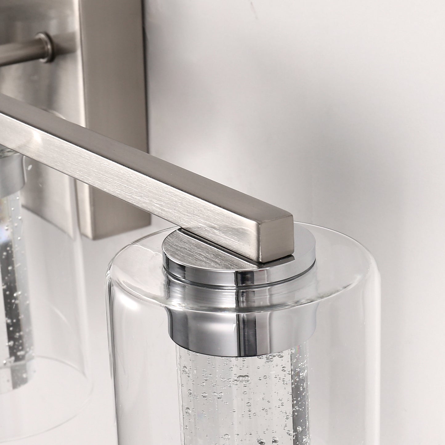 26 in. 28-Watt 4-Light Brushed Nickel Crystal LED Integrated Vanity Light for Bathroom, 3000/4000/6000K Adjustable