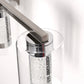 33 in. 35-Watt 5-Light Brushed Nickel Crystal LED Integrated Vanity Light for Bathroom, 3000/4000/6000K Adjustable
