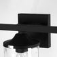 23.2 in. 3-Light Matte Black Linear Classic Modern Bathroom Vanity Light Wall Light with Clear Hammered Glass Shades