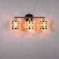 19.88 in. 3-Light Brushed Nickel Modern Industrial Bathroom Vanity Light Over Mirror with Crystal Shade