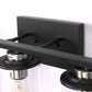 18.5 in. 3-Light Black and Brushed Nickel Vanity Light with Clear Glass Shade for Bathroom