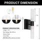 13.9in 2-Light Modern Indoor Wall Sconces with Frosted Glass perfect for bedroom, hallway, living room, bathroom, and study, Non-Integrated Light Source, G9 Socket, No Bulbs Included