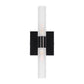 13.9in 2-Light Modern Indoor Wall Sconces with Frosted Glass perfect for bedroom, hallway, living room, bathroom, and study, Non-Integrated Light Source, G9 Socket, No Bulbs Included