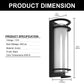 YANSUN 30W Integrated LED Outdoor Wall Lantern with Warm White 3000K Light, Black Finish, Weather-Resistant, 16.54 In. Height