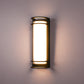 YANSUN 30W Integrated LED Outdoor Wall Lantern with Warm White 3000K Light, Black Finish, Weather-Resistant, 16.54 In. Height