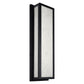 25 in. 30-Watt Black Outdoor Rectangle Hardwired Integrated LED Lantern Wall Sconce with Resin Shade 3000K Waterproof