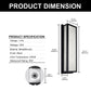 25 in. 30-Watt Black Outdoor Rectangle Hardwired Integrated LED Lantern Wall Sconce with Resin Shade 3000K Waterproof