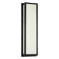 25 in. 30-Watt Black Outdoor Rectangle Hardwired Integrated LED Lantern Wall Sconce with Resin Shade 3000K Waterproof