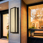 25 in. 30-Watt Black Outdoor Rectangle Hardwired Integrated LED Lantern Wall Sconce with Resin Shade 3000K Waterproof