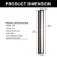 41 in. 30-Watt Black Outdoor Rectangle Hardwired Integrated LED Lantern Wall Sconce with Resin Shade 3000K Waterproof