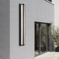 41 in. 30-Watt Black Outdoor Rectangle Hardwired Integrated LED Lantern Wall Sconce with Resin Shade 3000K Waterproof
