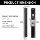 43 in. 30W 1-Light Matte Black Modern Integrated LED Outdoor Wall Light Waterproof Porch Light