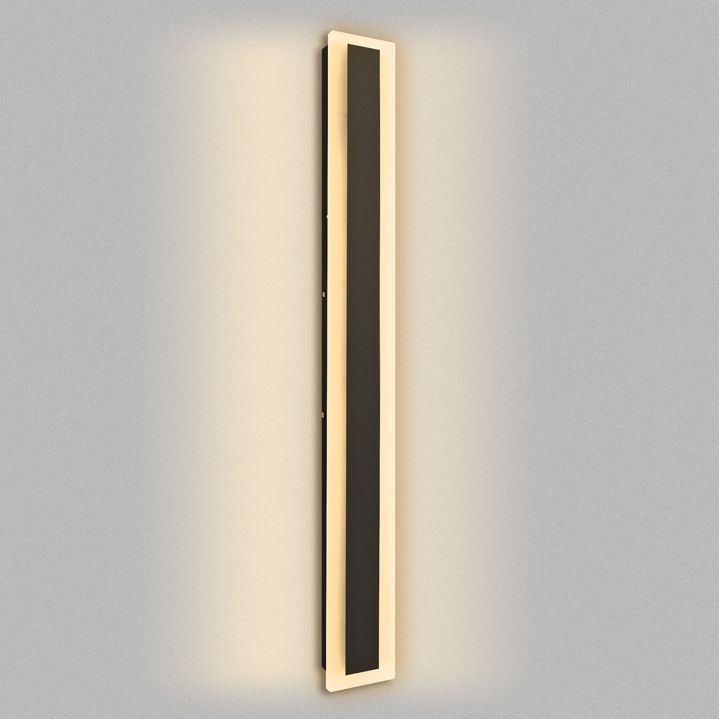 43 in. 30W 1-Light Matte Black Modern Integrated LED Outdoor Wall Light Waterproof Porch Light