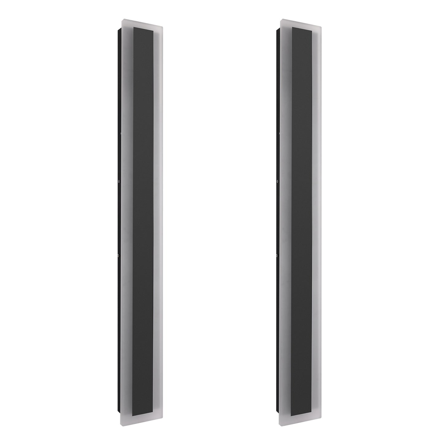 43 in. 30W 1-Light Matte Black Modern Integrated LED Outdoor Wall Light Waterproof Porch Light