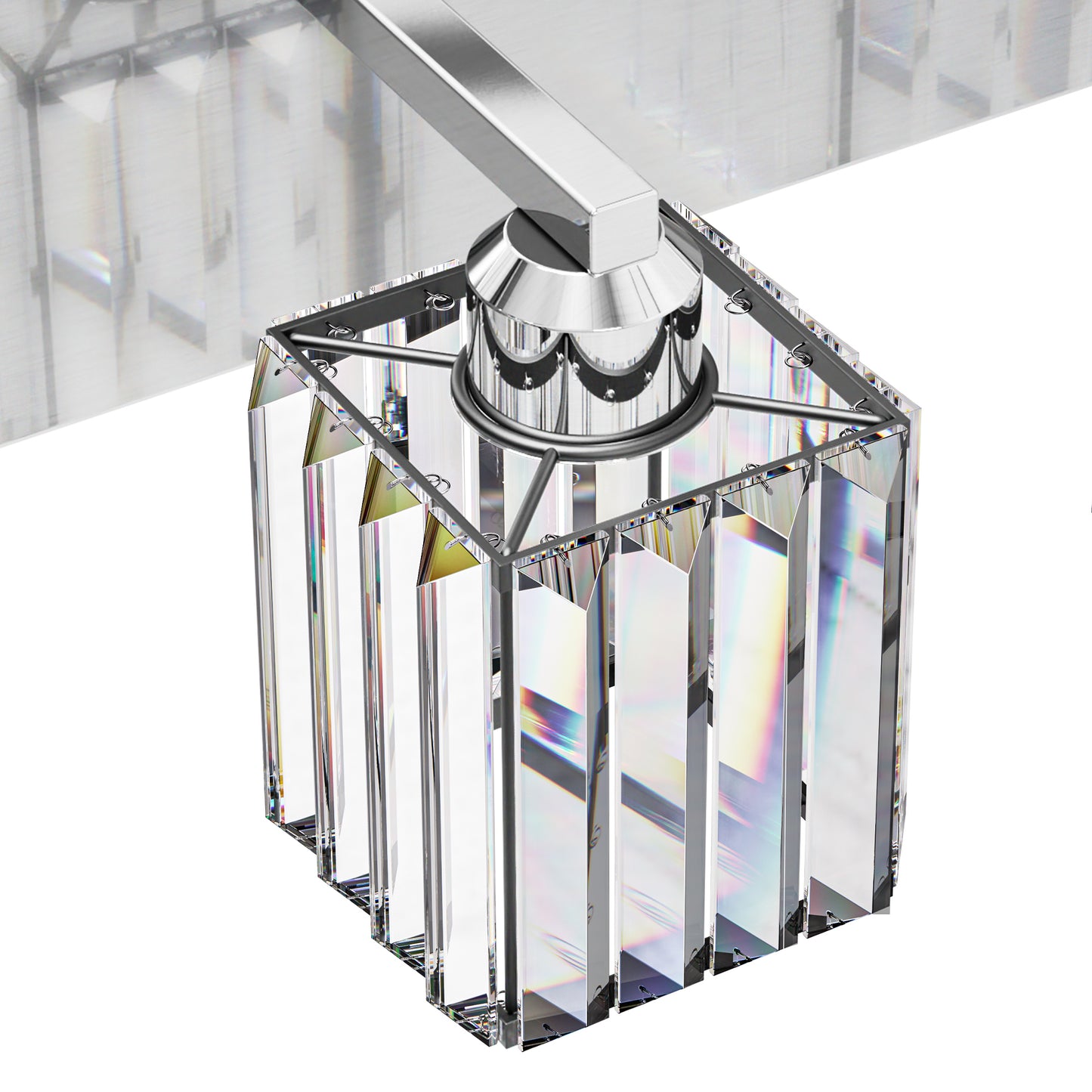 24 in. 3-Light Elegant Crystal Bathroom Integrated LED Vanity Light, Chrome Finish with Clear Glass Shades