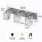 24 in. 3-Light Elegant Crystal Bathroom Integrated LED Vanity Light, Chrome Finish with Clear Glass Shades