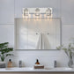 24 in. 3-Light Elegant Crystal Bathroom Integrated LED Vanity Light, Chrome Finish with Clear Glass Shades
