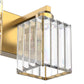 24 in. 3-Light Elegant Crystal Bathroom Integrated LED Vanity Light, Gold Finish with Clear Glass Shades