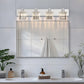 32 in. 4-Light Modern Chrome Bathroom Integrated LED Vanity Light Fixture with Clear Crystal Shades