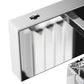 32 in. 4-Light Modern Chrome Bathroom Integrated LED Vanity Light Fixture with Clear Crystal Shades
