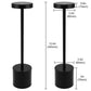 13.4 in. Black Cordless Rechargeable Integrated LED Table Lamp, Modern Portable Stepless Brightness Desk Lamps (2-Pack)