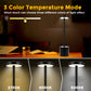 13.4 in. Black Cordless Rechargeable Integrated LED Table Lamp, Modern Portable Stepless Brightness Desk Lamps (2-Pack)