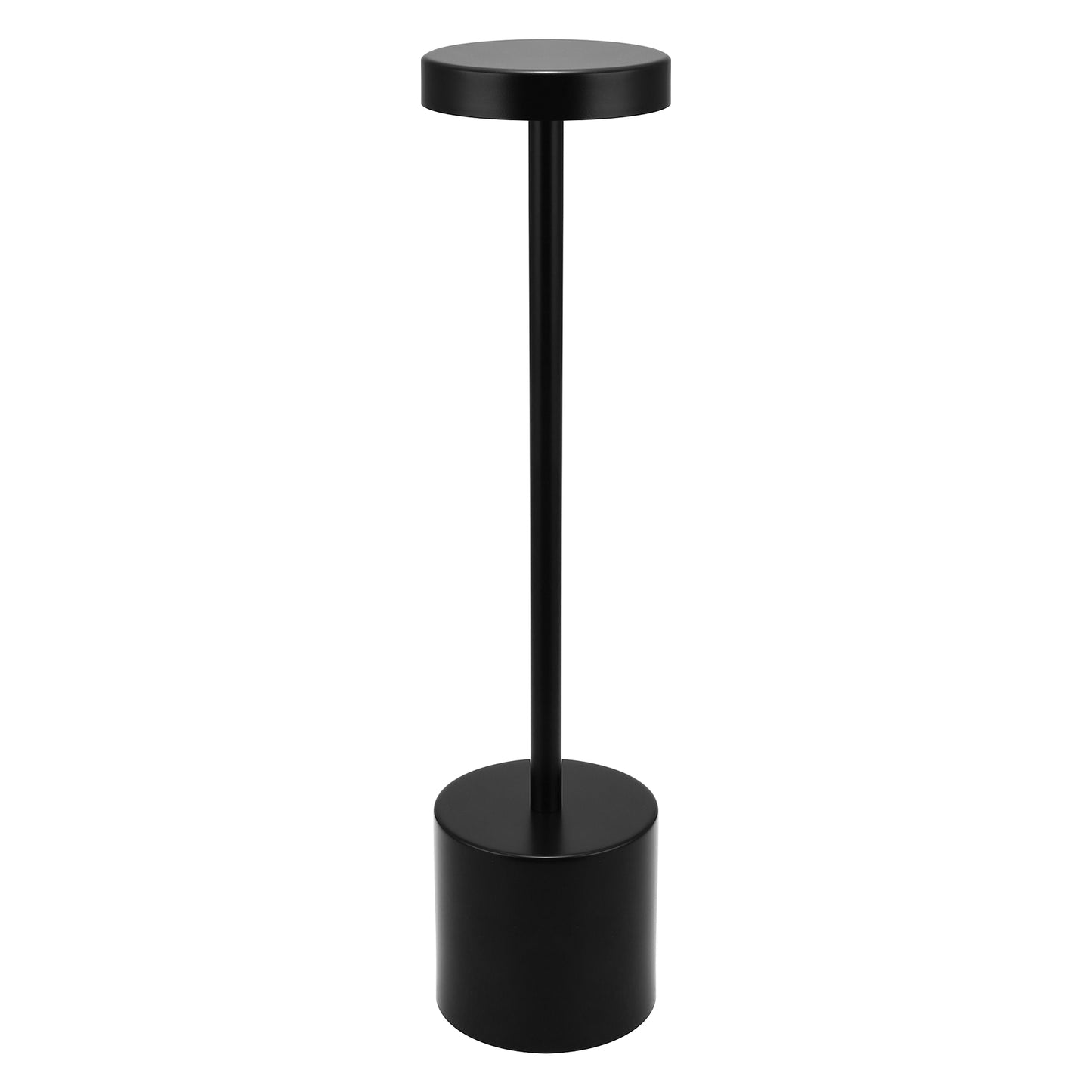 13.4 in. Black Cordless Rechargeable Integrated LED Table Lamp, Modern Portable Stepless Brightness Desk Lamps (2-Pack)