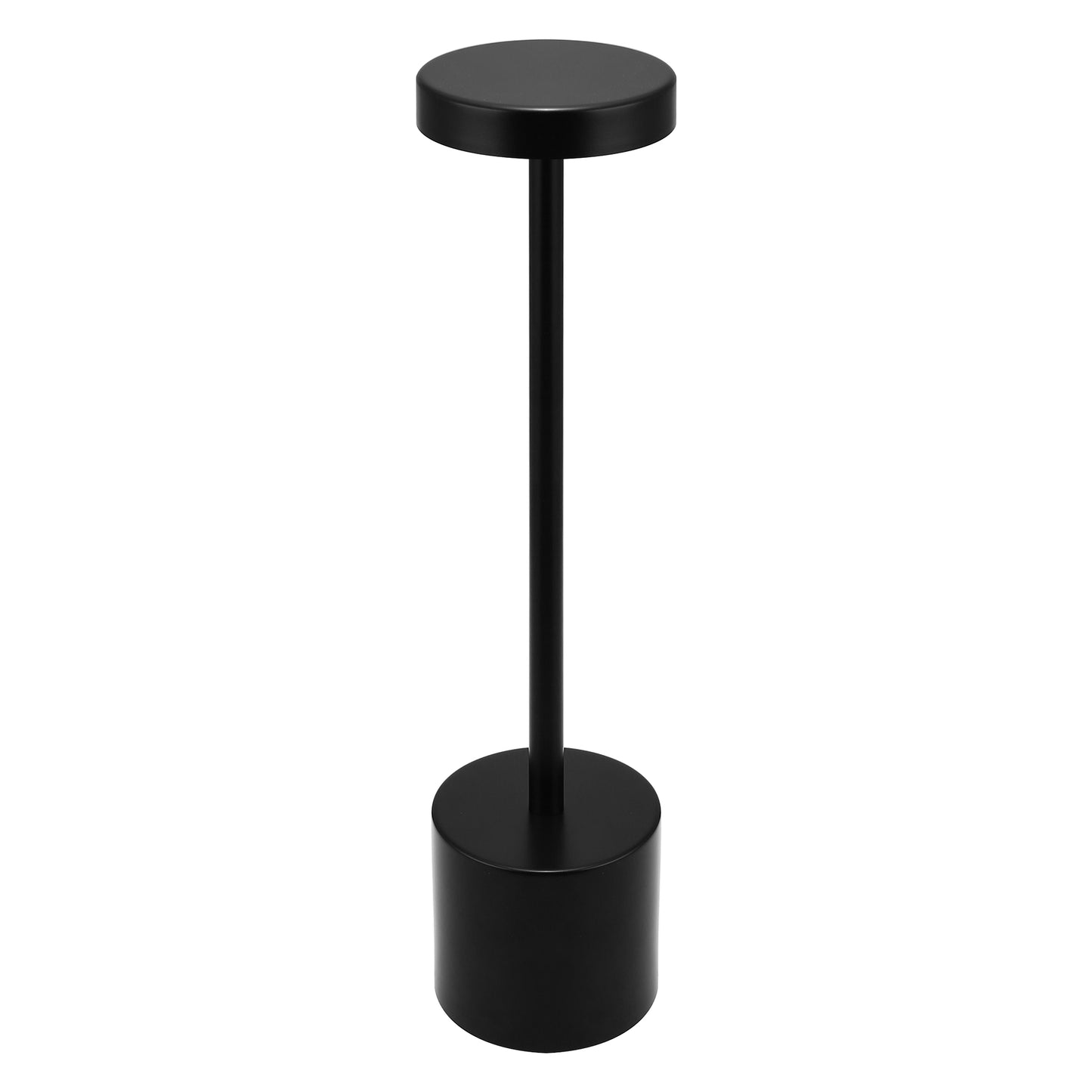 13.4 in. Black Cordless Rechargeable Integrated LED Table Lamp, Modern Portable Stepless Brightness Desk Lamps (2-Pack)
