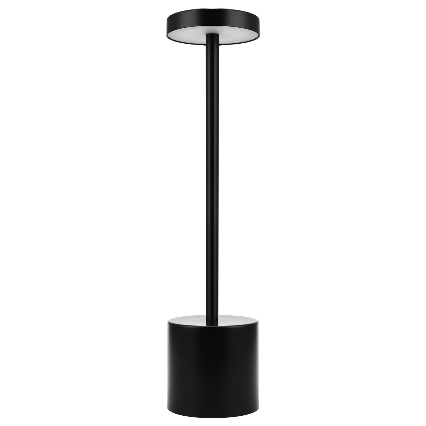 13.4 in. Black Cordless Rechargeable Integrated LED Table Lamp, Modern Portable Stepless Brightness Desk Lamps (2-Pack)
