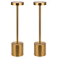 13.4 in. Gold Cordless Rechargeable Integrated LED Table Lamp, Modern Portable Stepless Brightness Desk Lamps (2-Pack)
